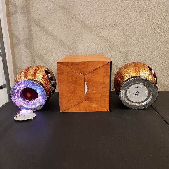 CRACKER BARREL MASQUERADE PARTY Light Up Halloween Jack O Lanterns FLAWED - Picture 6 of 16